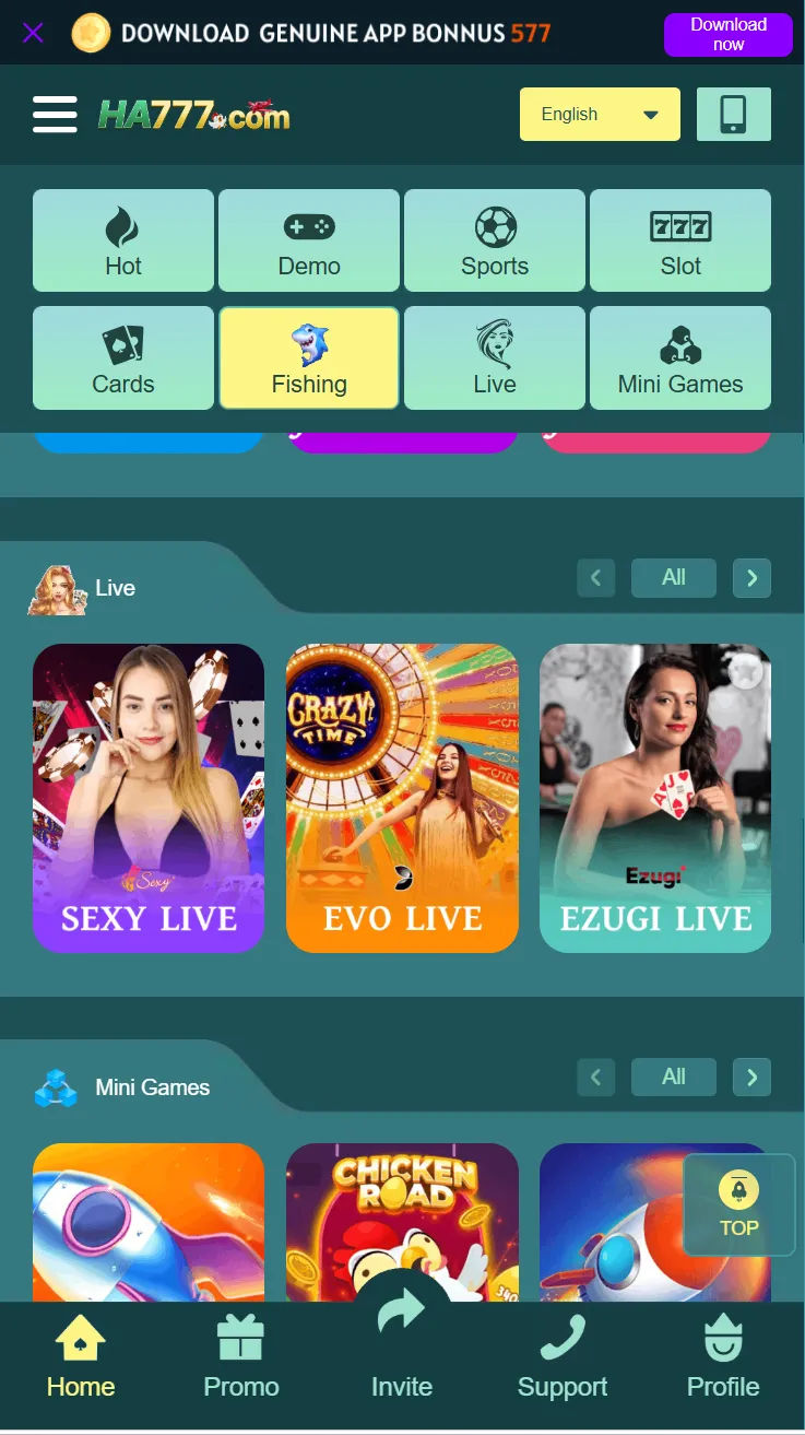 Live Casino on HA777