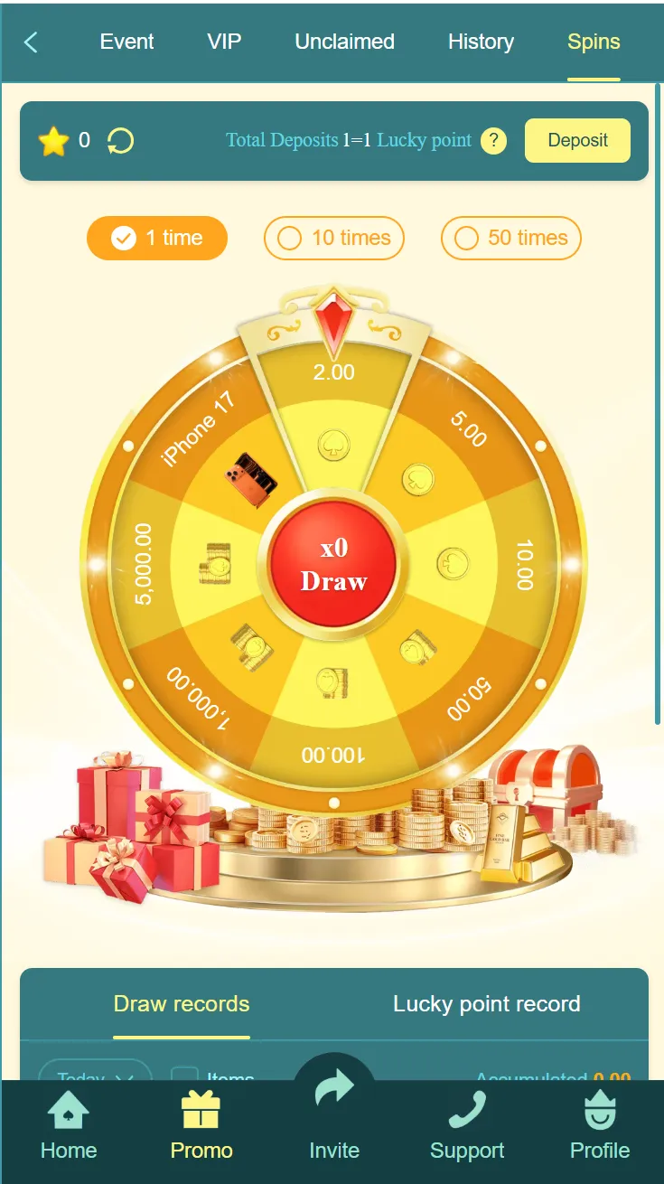 HA777 free spins screenshot